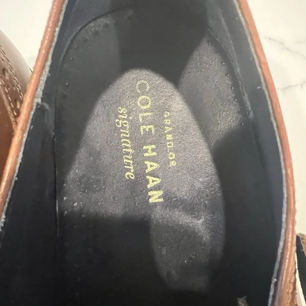 Cole Haan Grand OS Double Monk Strap Shoes Men’s Size 11.5 Brown Leather